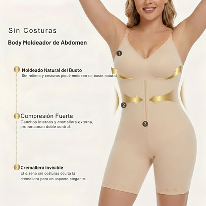 GLENDA® | Faja moldeadora Tipo Short Con Cremallera, Luce tu Figuara y Baja de Peso 2 en 1