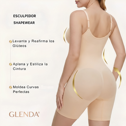GLENDA® | Faja moldeadora Tipo Short Con Cremallera, Luce tu Figuara y Baja de Peso 2 en 1