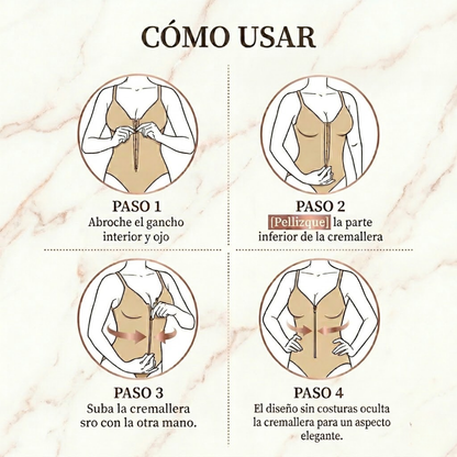 GLENDA® | Faja moldeadora Tipo Short Con Cremallera, Luce tu Figuara y Baja de Peso 2 en 1