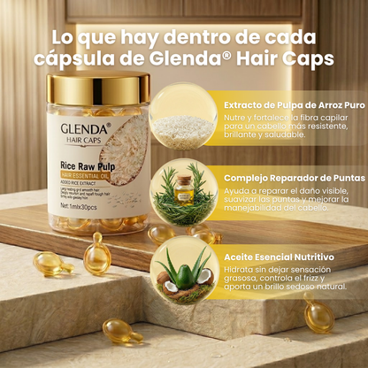 Glenda® Hair Caps | El secreto japonés que devuelve la vida a tu cabello en 7 días
